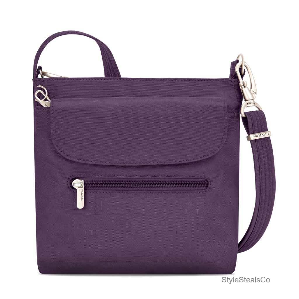 Anti-Theft Mini Shoulder Bag With Rfid Blocking Slash-Resistant Polyester
